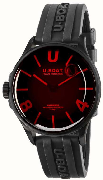 Review Replica U-BOAT Darkmoon 40mm Red Glass PVD 9306 watch
